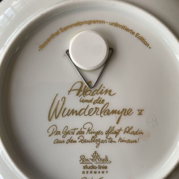 Vintage Aladdin #5 Wall Plate Bjork Wiinblad Rosenthal Porcelain Art - Picture 6 of 13